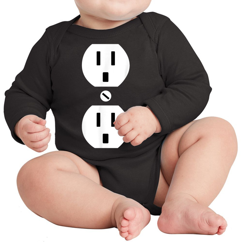 Couple Plug Socket Matching Costume Funny Halloween Gifts T Shirt Long Sleeve Baby Bodysuit by cm-arts | Artistshot