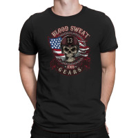 Skull Blood Sweat And Gears T-shirt | Artistshot