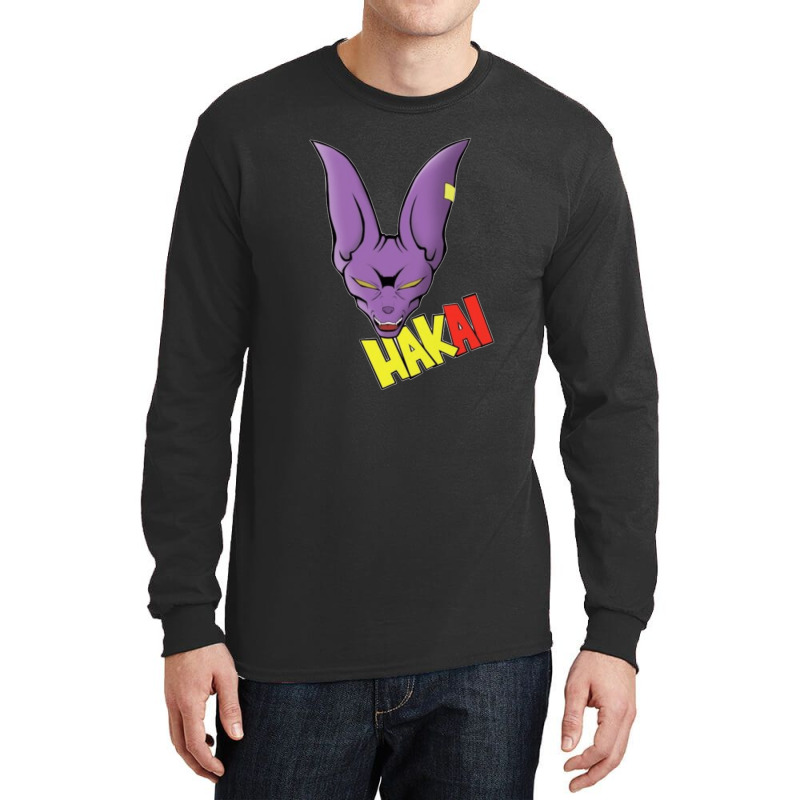 Dragonball Super Beerus Hakai For Boyfriend Long Sleeve Shirts by GemmaBird | Artistshot