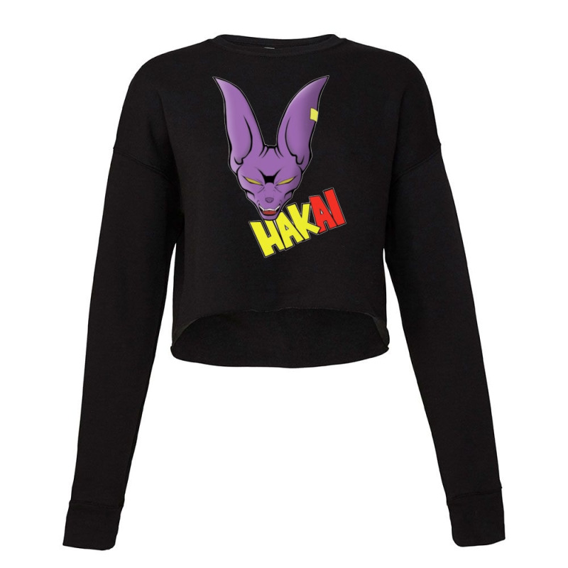 Dragonball Super Beerus Hakai For Boyfriend Cropped Sweater by GemmaBird | Artistshot