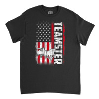 Teamster American Flag Quotes Sayings Classic T-shirt | Artistshot