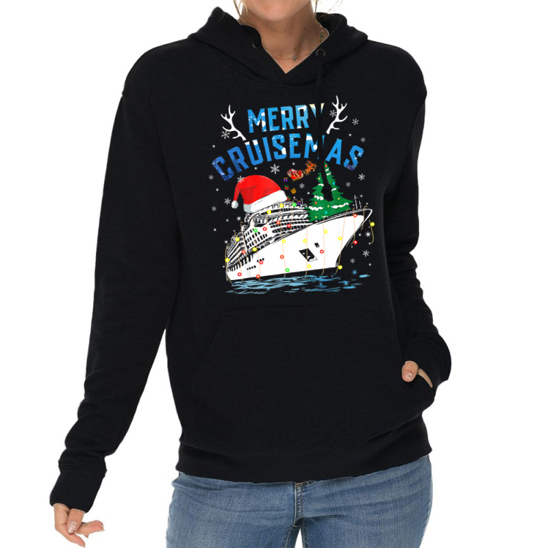 Merry Cruisemas Family Cruise Christmas 2022 Funny Boat Trip Pullover Lightweight Hoodie | Artistshot