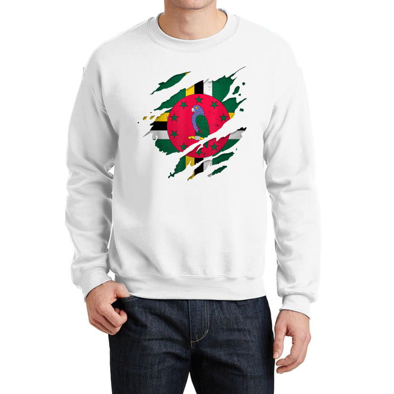 Proud Dominican Shirts  Torn Ripped Dominica Flag T Shirt Crewneck Sweatshirt by cm-arts | Artistshot