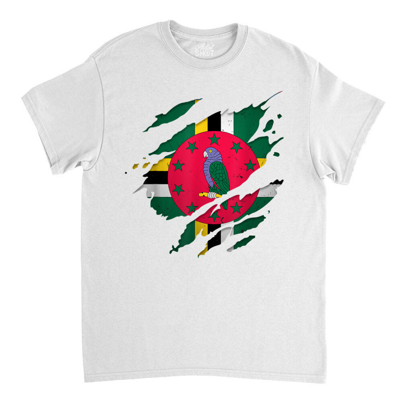 Proud Dominican Shirts  Torn Ripped Dominica Flag T Shirt Classic T-shirt by cm-arts | Artistshot