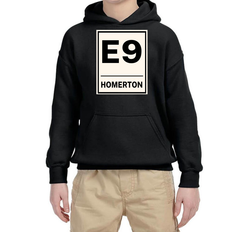 E9 Homerton Postcode United Kingdom Youth Hoodie by fenderbendable | Artistshot