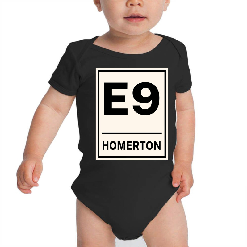 E9 Homerton Postcode United Kingdom Baby Bodysuit by fenderbendable | Artistshot