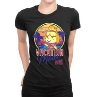 Vintagel Crossing New Horizons Isabelle Vacation Mode Ladies Fitted T-shirt | Artistshot