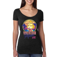 Vintagel Crossing New Horizons Isabelle Vacation Mode Women's Triblend Scoop T-shirt | Artistshot