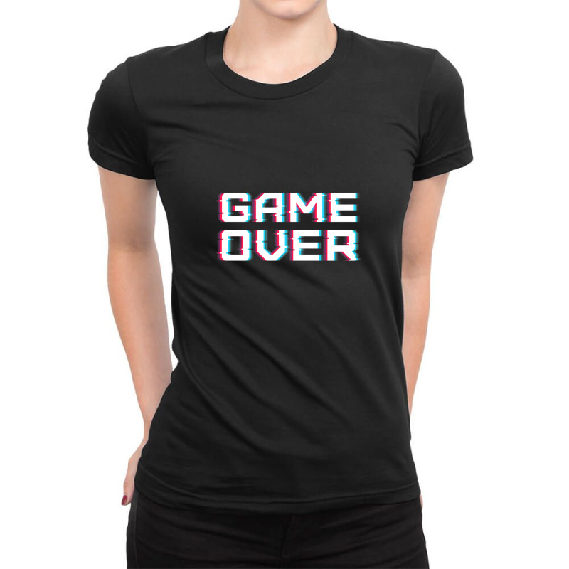 Game Over 1 Ladies Fitted T-Shirt by SteveHunter | Artistshot