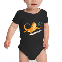 Bearded Dragon Music Piano Player Musician-zczwa Baby Bodysuit | Artistshot