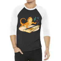 Bearded Dragon Music Piano Player Musician 3/4 Sleeve Shirt | Artistshot