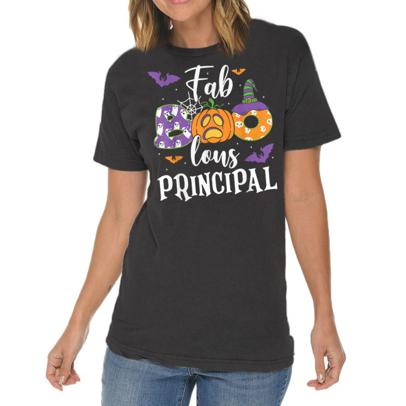 Fab Boo Lous Principal Funny School Principal Halloween Vintage T-Shirt by Clinical | Artistshot