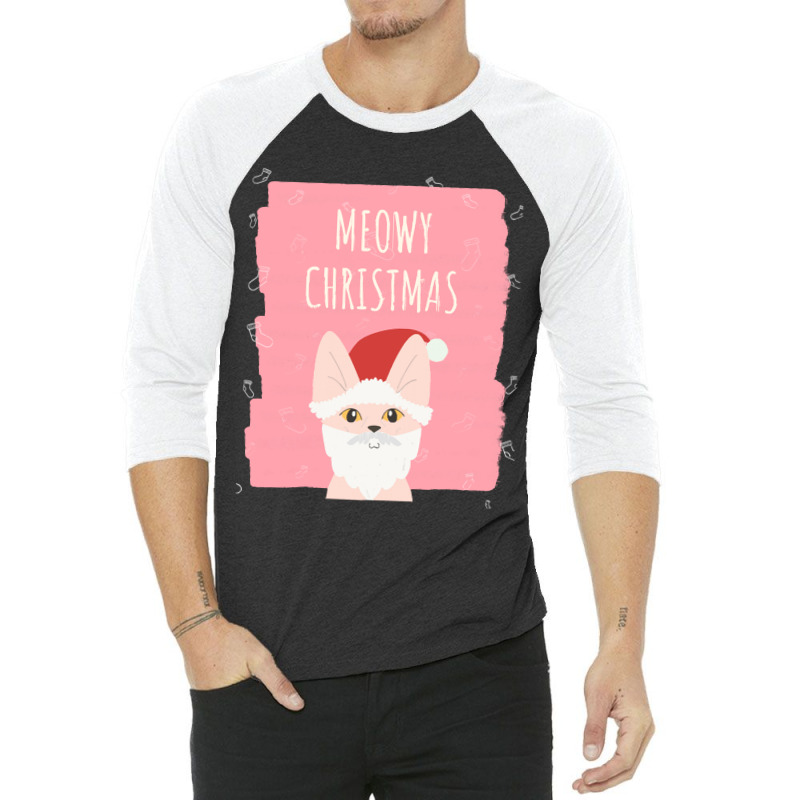 Meowy Christmasmeowy Christmas 3/4 Sleeve Shirt | Artistshot