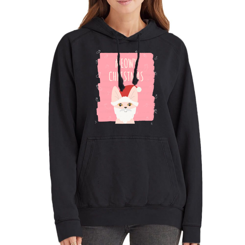 Meowy Christmasmeowy Christmas Vintage Hoodie | Artistshot