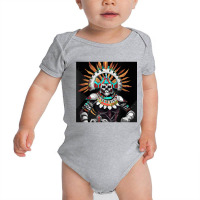 Dia De Los Muertos Aztec Warrior Calavera Mayan Mythology T Shirt Baby Bodysuit | Artistshot