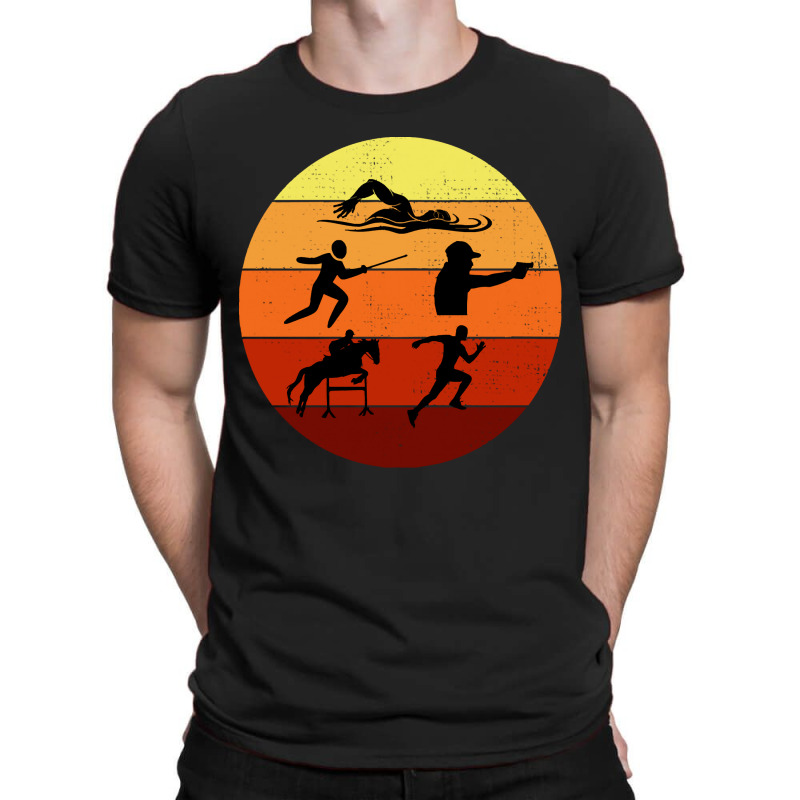 Modern Pentathlon Modern Pentathlon - Swimming Fencing Riding Shooting T-shirt | Artistshot