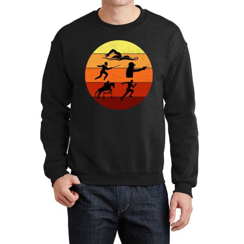 Modern Pentathlon Modern Pentathlon - Swimming Fencing Riding Shooting Crewneck Sweatshirt | Artistshot