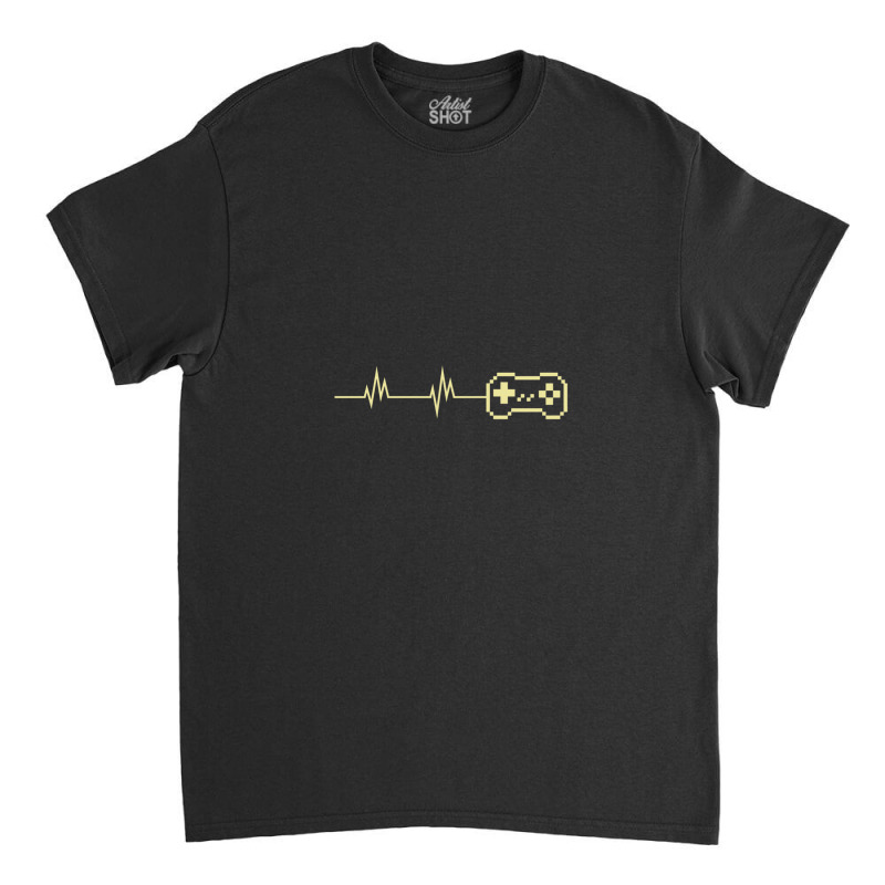 Gamer Heartbeat Lifeline Retro Video Game Controller Cool Gamer Gifts  Classic T-shirt by MargueriteThomas | Artistshot