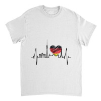 Berlin Skyline Heartbeat Germany Fan Heart Love Gift For Berlin Lover Classic T-shirt | Artistshot