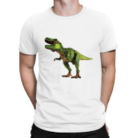 Walking Green Triangle Dinosaurs T-shirt | Artistshot