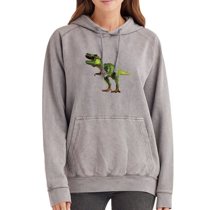 Walking Green Triangle Dinosaurs Vintage Hoodie | Artistshot