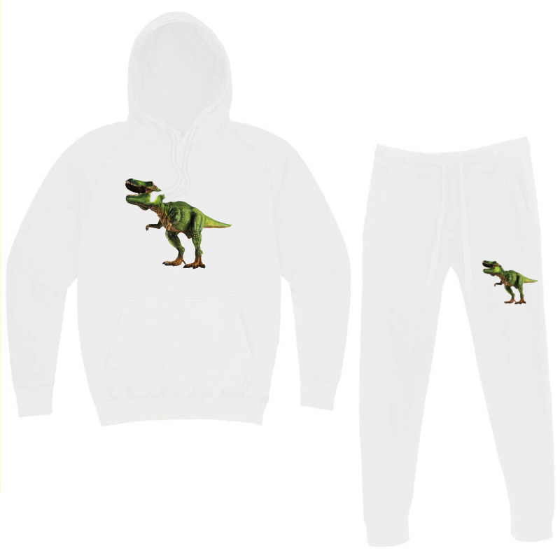 Walking Green Triangle Dinosaurs Hoodie & Jogger Set | Artistshot