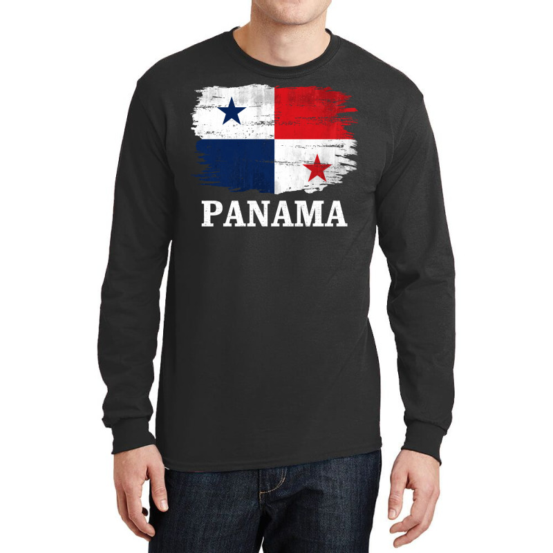 Vintage Panama Flag For Panamanian Gift Long Sleeve T Shirt Long Sleeve Shirts by cm-arts | Artistshot