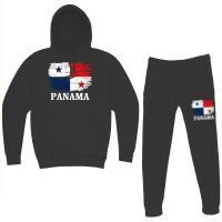 Vintage Panama Flag For Panamanian Gift Long Sleeve T Shirt Hoodie & Jogger Set | Artistshot