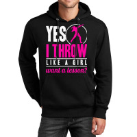 Yes I Throw Lika A Girl Shot Putter Track And Field Shot Put T Shirt Unisex Hoodie | Artistshot