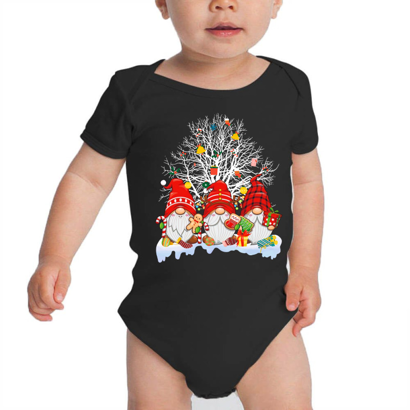 Three Gnomes Merry Christmas Tree Lights Matching Family Long Sleeve T Baby Bodysuit by judexynuk | Artistshot