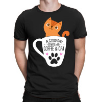 Orange Cat Coffee Funny Orange Cat Coffee Mug Cat Lover Gifts T-shirt | Artistshot