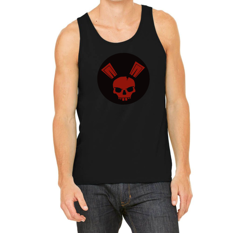 Rabid Rabbit Skull Tank Top by DeniseRamsey | Artistshot