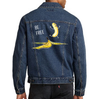 Be Free Banana  Funny Banana Man  Running Banana Stripping T Shirt Men Denim Jacket | Artistshot