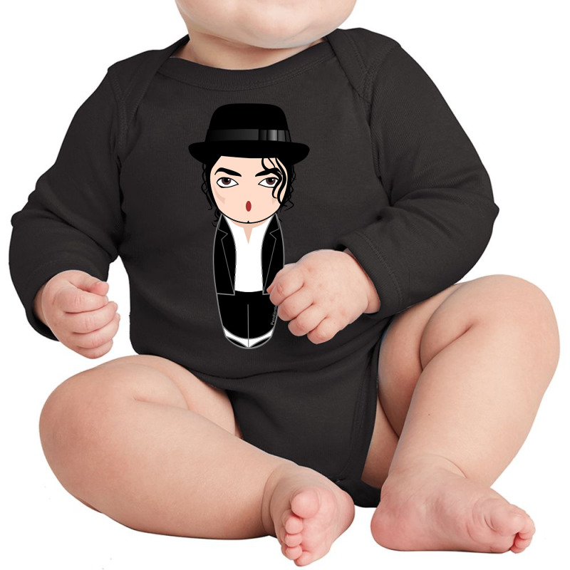 Kokeshi Michael Jackson Long Sleeve Baby Bodysuit | Artistshot