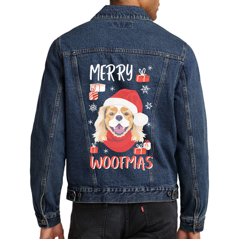 Cavalier King Charles Spaniel Cavalier King Charles Spaniel Christmas Men Denim Jacket | Artistshot