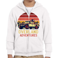 Overland Adventures Camping Offroad Mountain Sunset Graphic T Shirt Youth Zipper Hoodie | Artistshot