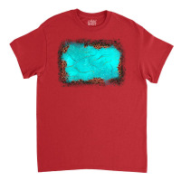 Gemstone Turquoise Leopard Background Classic T-shirt | Artistshot