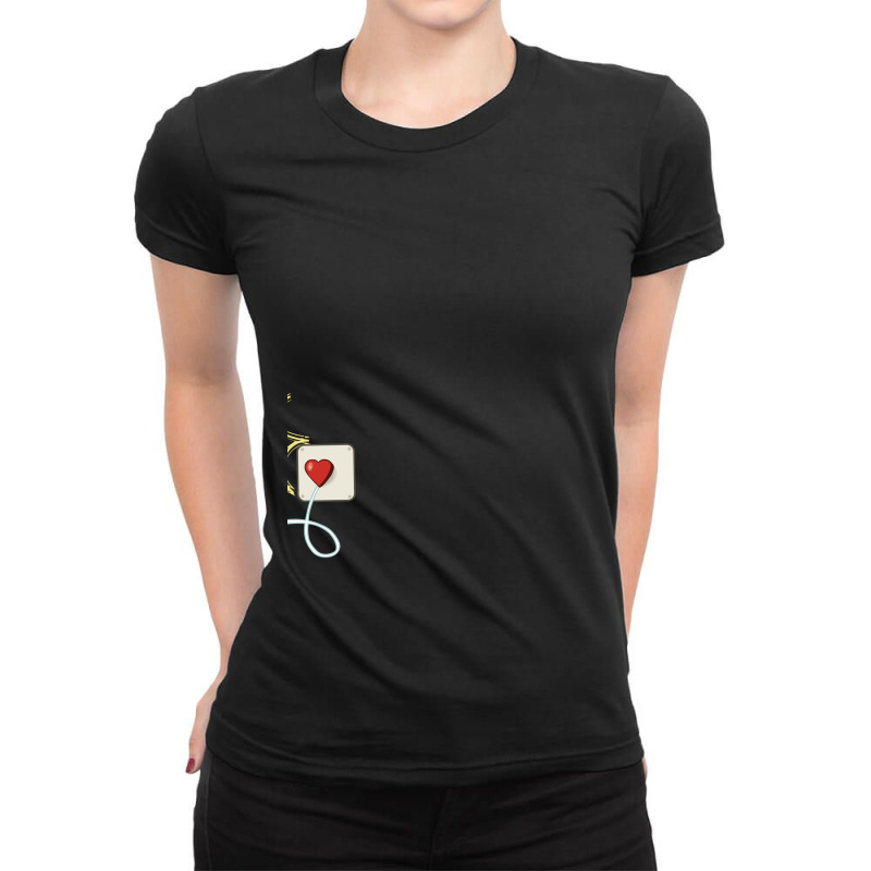 Electrical Plug & Light Bulb Couples Design Ladies Fitted T-Shirt by tshiart | Artistshot