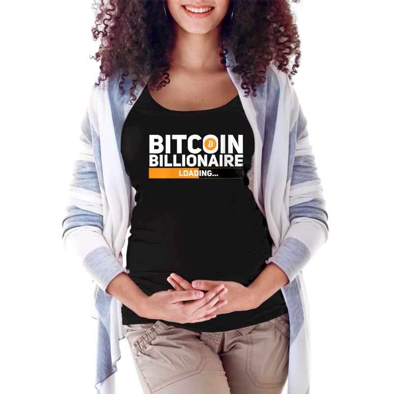 Womens Bitcoin Billionaire Loading Funny Crypto Ethereum T Shirt V Nec Maternity Scoop Neck T-shirt by cm-arts | Artistshot