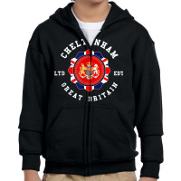 Cheltenham Great Britain British Pride Vintage Youth Zipper Hoodie | Artistshot