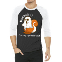 Paranormal Ghost Squirrel 3/4 Sleeve Shirt | Artistshot