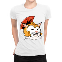 Cat In Roman Helmet Ladies Fitted T-shirt | Artistshot