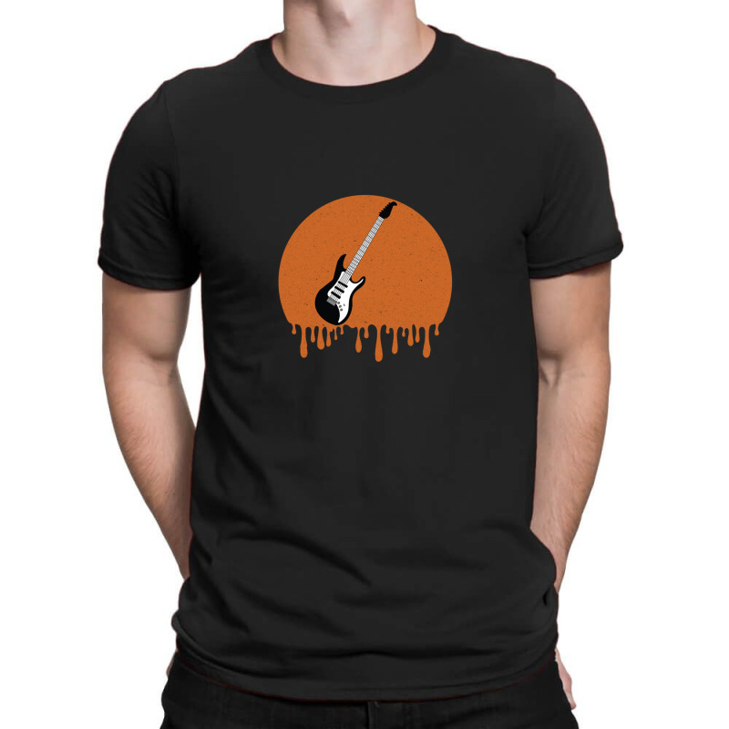 Retro Electric Guitar Dripping T-shirt | Artistshot