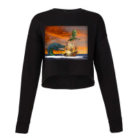 Clipper Ship Under Attack Cropped Sweater | Artistshot