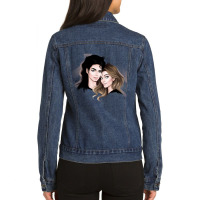 Michael Jackson And Paris Ladies Denim Jacket | Artistshot