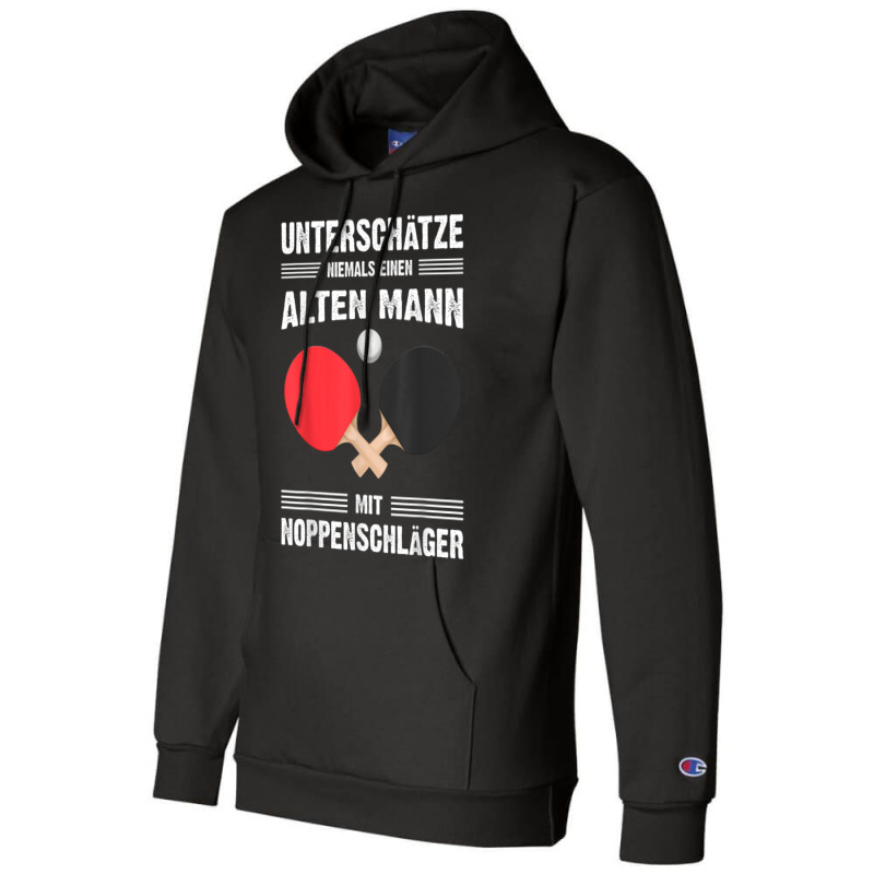 Men's Funny Table Tennis Saying Pimples Champion Hoodie | Artistshot