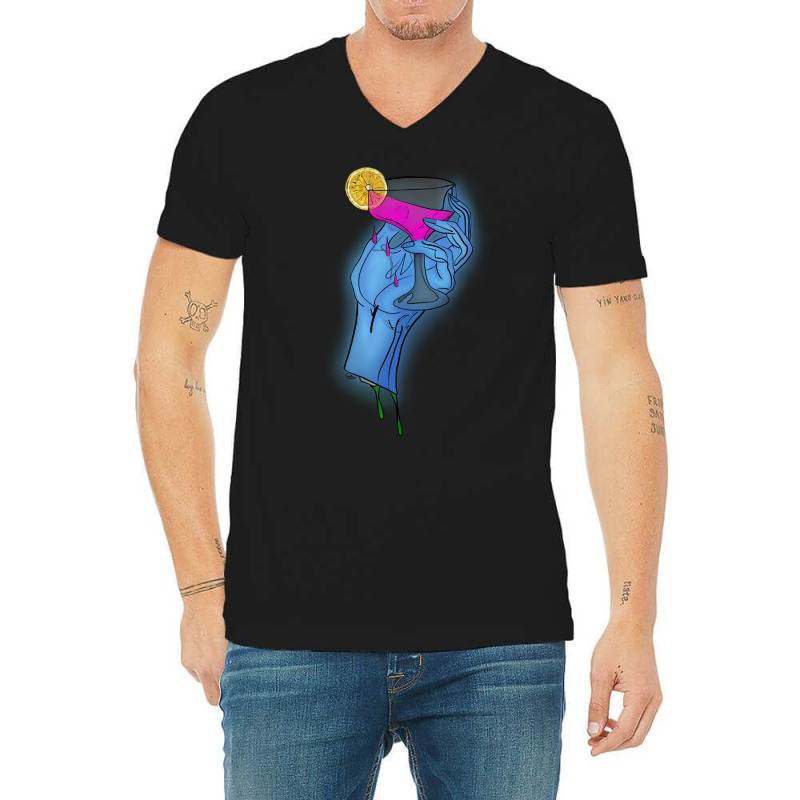 Ghoulish Libations V-Neck Tee by Quick Scully | Artistshot