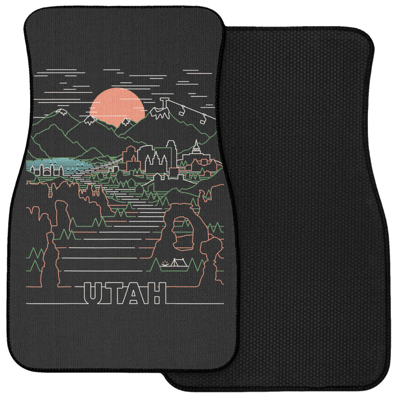 Utah Art  Salt Lake City Ut, Delicate Arch, Bryce, And Zion Front Car Mat | Artistshot