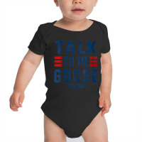 Womens Top Gun Talk To Me Goose Bold Text Stack V-neck Baby Bodysuit | Artistshot