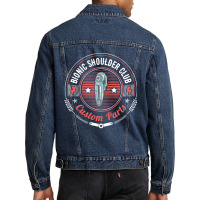 Bionic Shoulder Club Custom Parts Funny Shoulder Replacement Men Denim Jacket | Artistshot